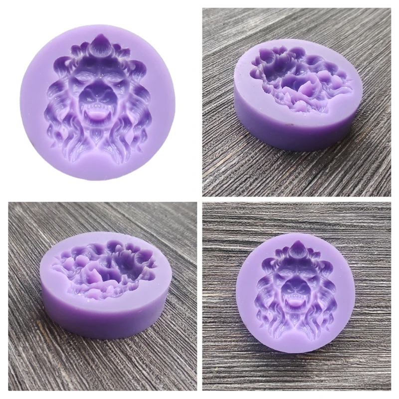 

3D силиконовые формы в виде животных, силиконовые формы для литья смолы, формы для литья смолы в виде Львиной головы, формы для смолы «сделай ...