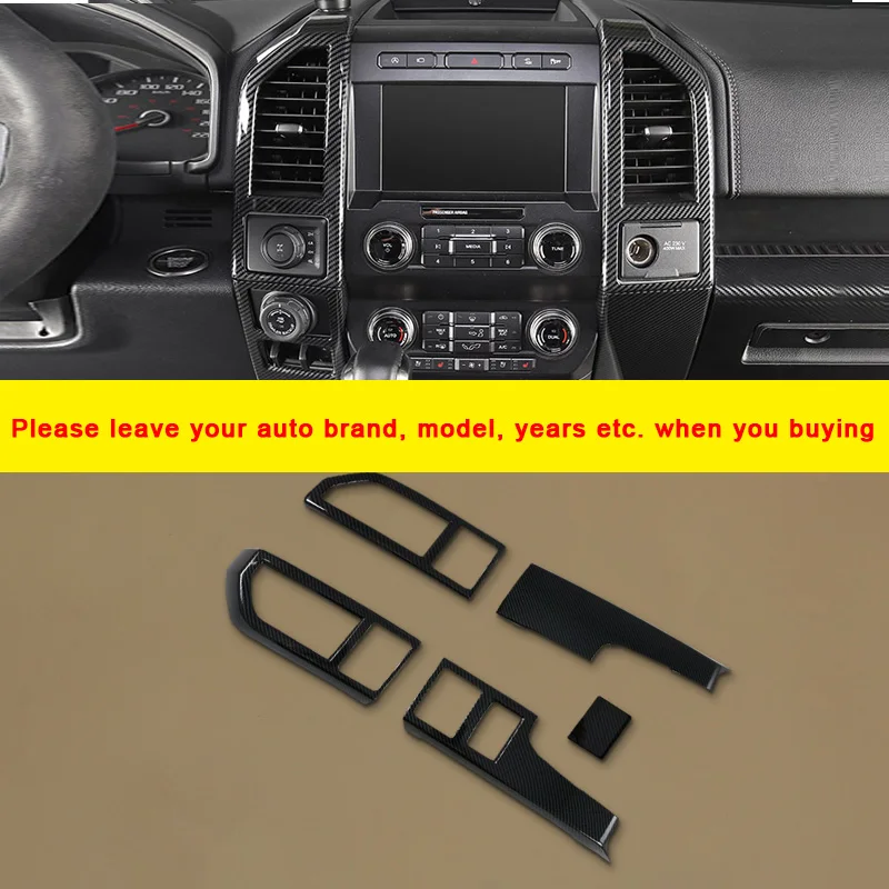 

Carbon Fiber Interior Dashboard Middle AC Vent Cover Mouldings Trims For Ford F-150 Raptor 2017-2020 Car Auto Vehicle Accessory