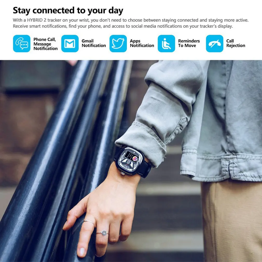 

Zeblaze Hybrid 2 Heart Rate Blood Pressure Monitor Smartwatch 50M Waterproof 0.96'' IPS Stylish Long Battery Life Smart Watch