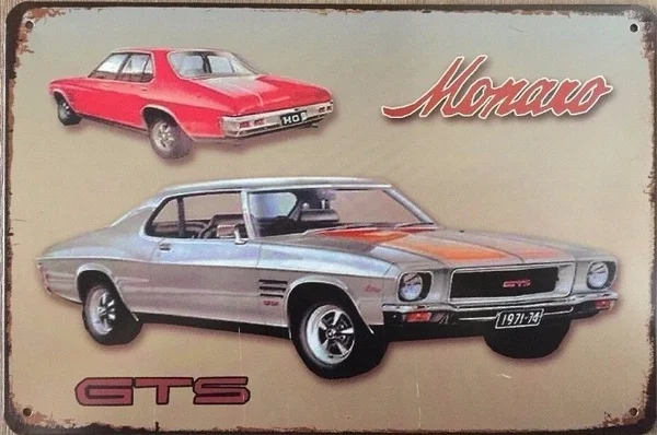 

Monaro Garage Retro Vintage Metal Tin Sign Rustic Look Man Cave