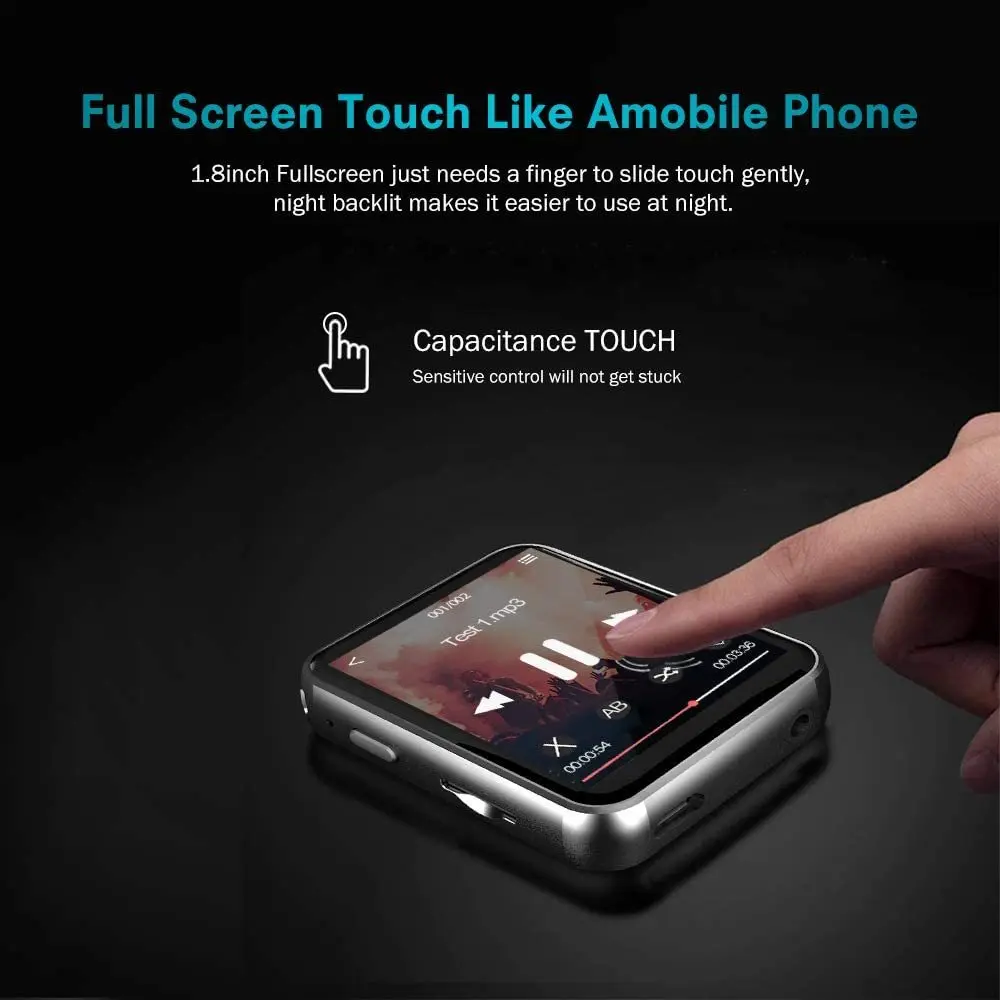 Миниатюрный MP3 плеер Plate с Bluetooth радио FM Hi Fi музыкальные плееры экраном для бега