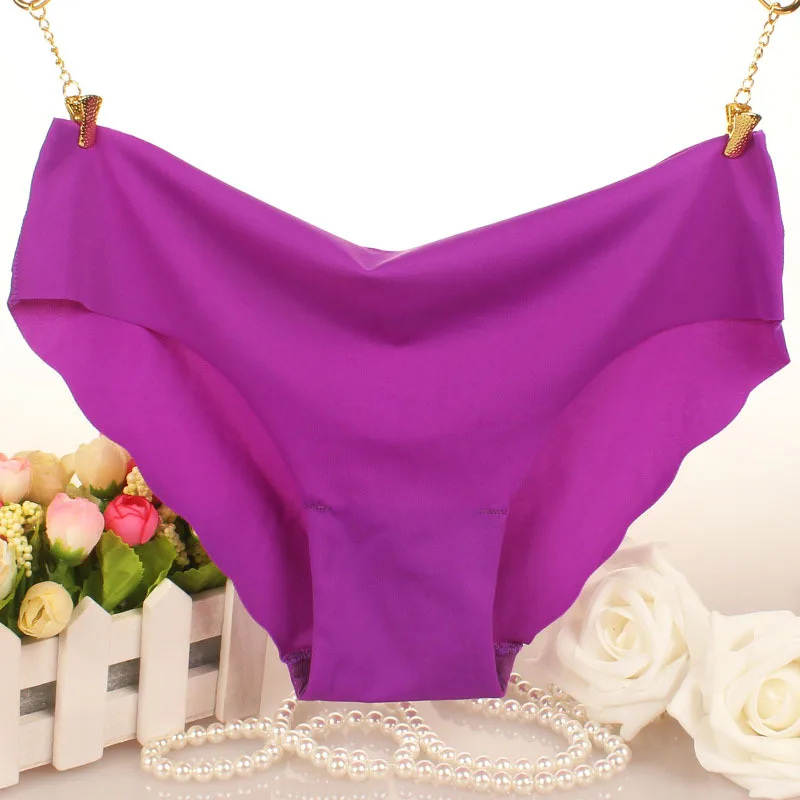 4 шт./партия высококачественные женские бесшовные трусики однотонные