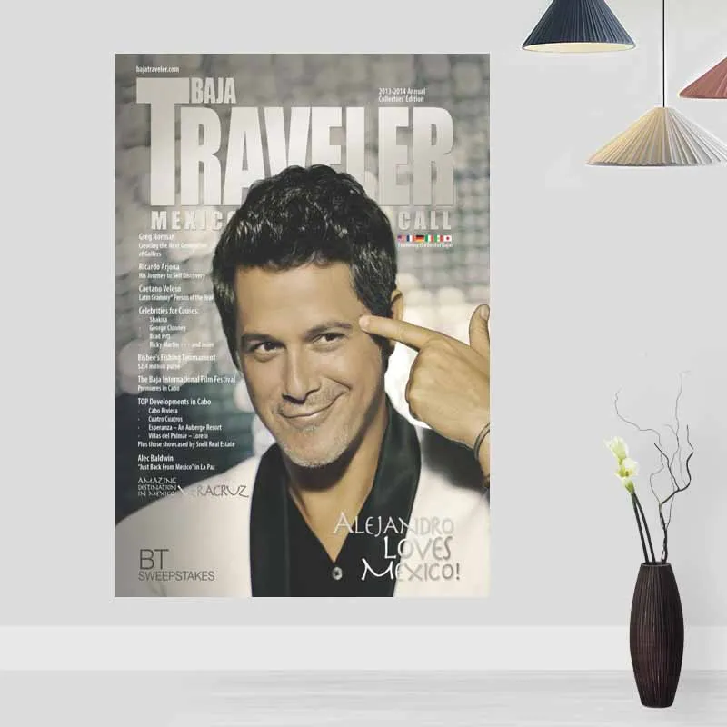 Новый Alejandro Sanz плакат Обычная сатиновая печати плакатов ткань постер на стену из