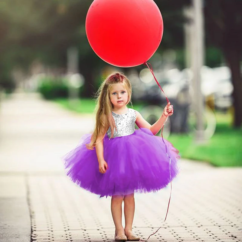 Fancy Summer Princess Sleeveless Sequins Party Dress For Girl Tutu Tulle Back Hollow Out Formal Wedding Dresses 2 4 6Y | Детская одежда