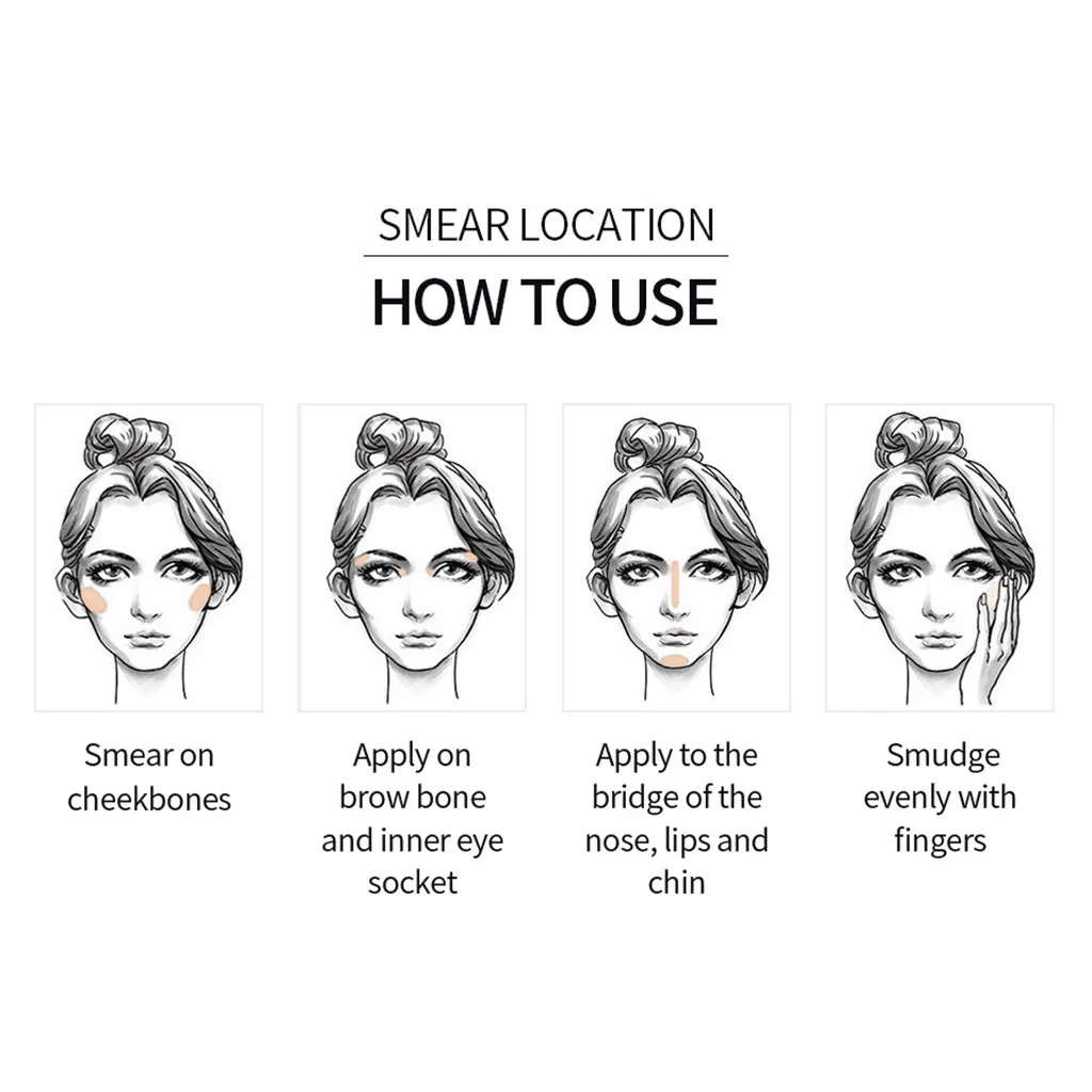 Профессиональный Высокая светильник er ручки макияж пудра один Цвет бронзер