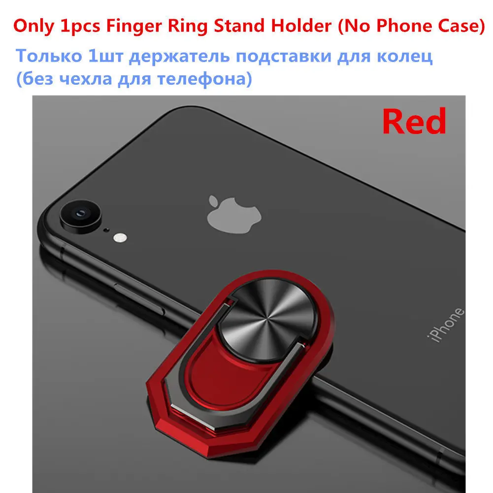 Ring Holder-Red Для samsung Galaxy Note 10+ 5G 10 Plus Note10 матовый армированный резиновый чехол для телефона для samsung Note 10 Plus 5G слот для карт Чехол-держатель - Цвет: Ring Holder-Red