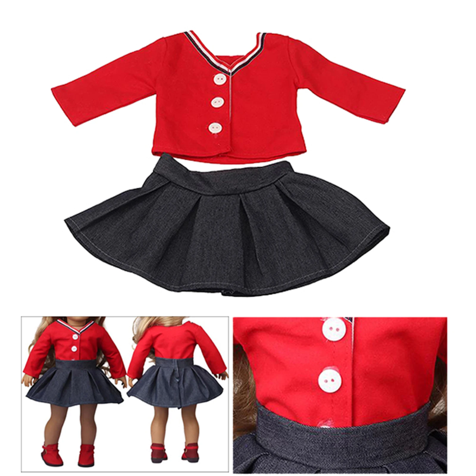 Ropa para mu&ntilde;eca, trajes para mu&ntilde;ecas de 18 pulgadas y otras mu&ntilde;ecas de 18 pulgadas-3