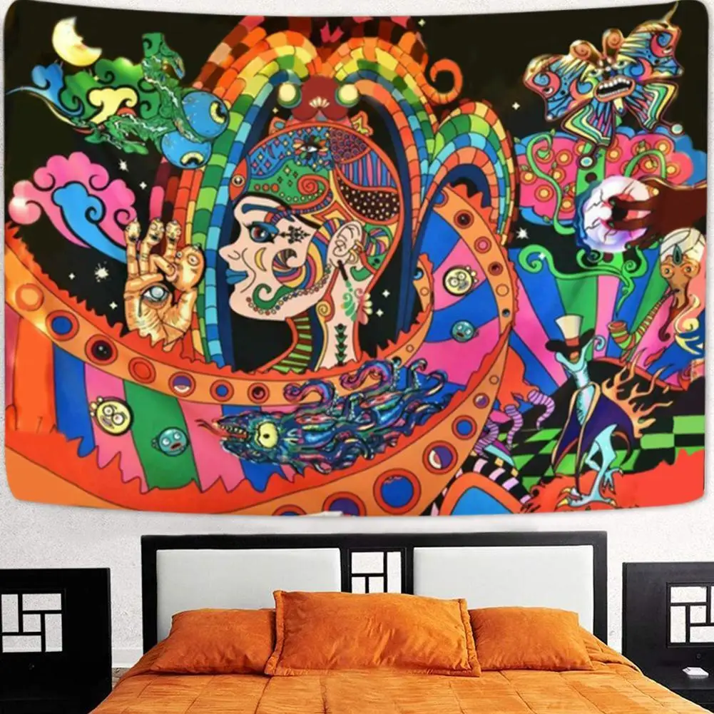 

Mandala Wall Hanging Psychedelic Tapestry Yoga Throw Beach Carpet Hippie Wall Boho Tapestry Beach Towel Blanket Home Decor