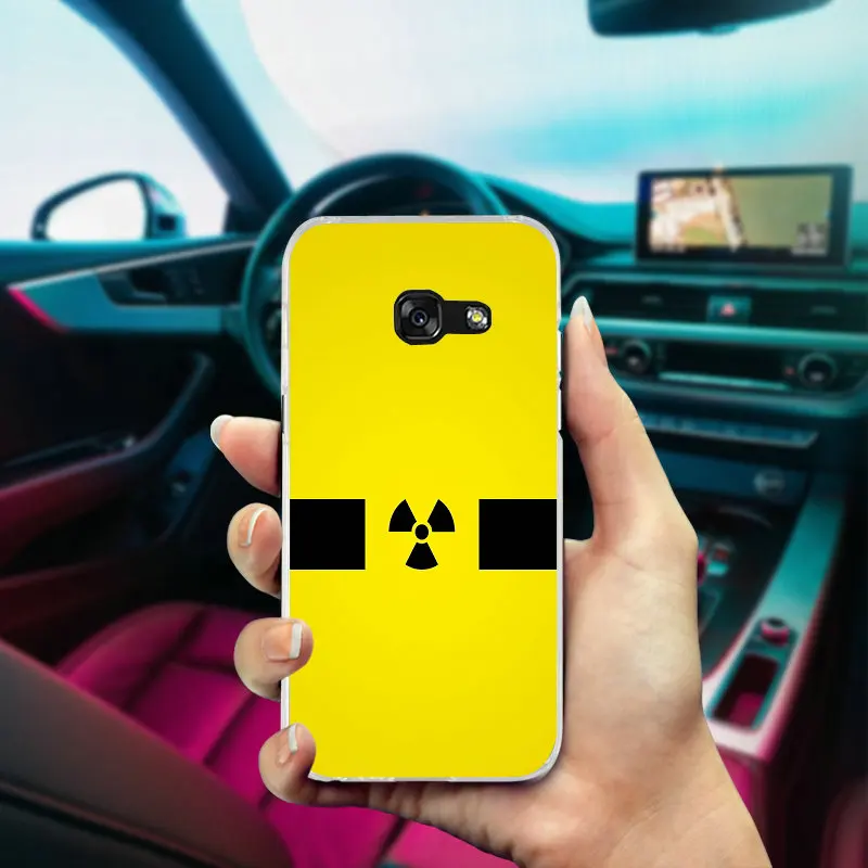 Крутой желтый радиоактивный логотип мягкий чехол из ТПУ для Samsung Galaxy A3 A5 A7 J5 J7 J3 2017