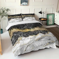 colorful marble print bedding set gold pink white black duvet cover pillowcases king queen size abstract nordic bed linen 23pc