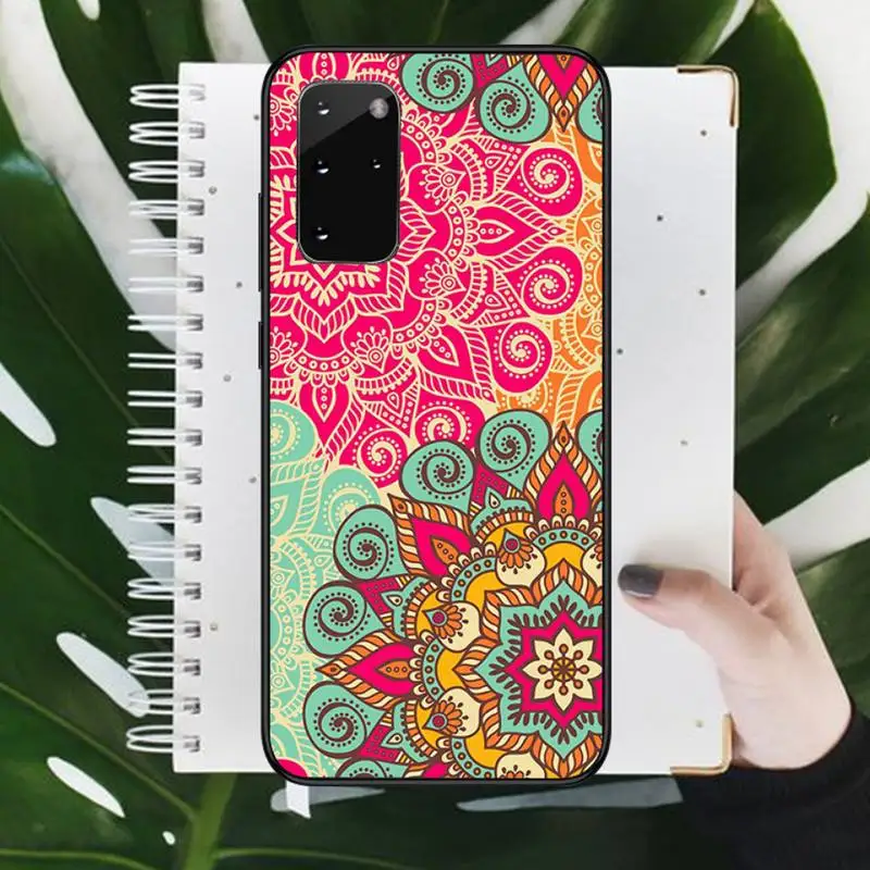 

Mandala flower pattern design Phone Cases For Samsung galaxy S 9 10 20 A 10 21 30 31 40 50 51 71 s note 20 j 4 2018 plus