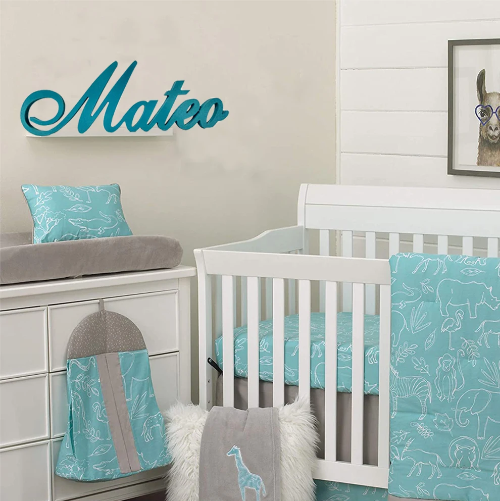 Персонализированная деревянная табличка с именем буквами для букв Детская