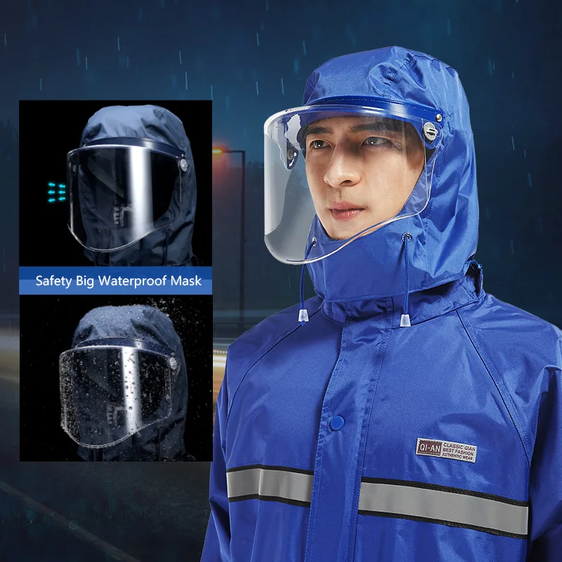QIAN антивирусный плащ Женская/Мужская защитная одежда водонепроницаемое пончо от
