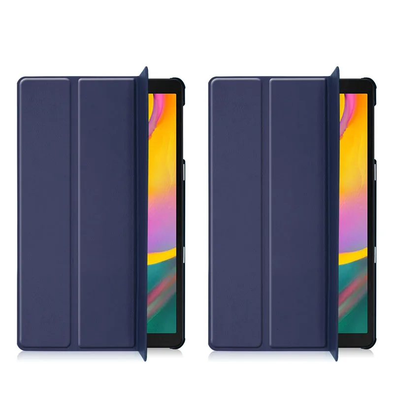 Флип-Стенд кожаный магнитный чехол Funda Capa чехол для Samsung Galaxy Tab A 10,1 T510 T515 SM-T510 SM-T515 Coque+ пленка+ ручка - Цвет: Case