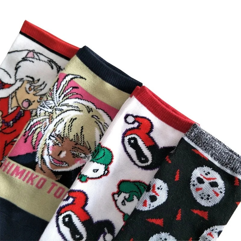 Носки женские Inuyasha носки Мультяшные аниме хлопковые забавные короткие