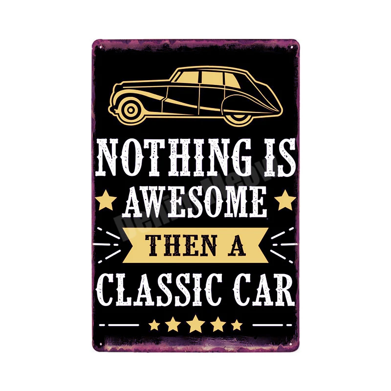 C Fix Cars Plaque Shabby Chic Metal Tin Signs Classic Car Wall Art Poster Advertising Plates Bar Garage Vintage Home Decor MN117 - Цвет: C