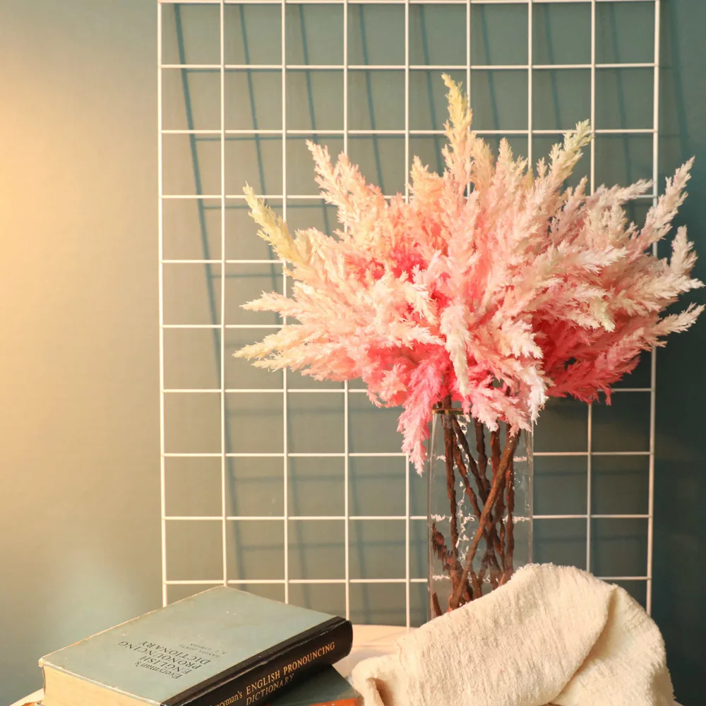 

Wedding decorations colorful pampas grass flowers fashionable bouquets artificial flowers fake flowers Easter decoration