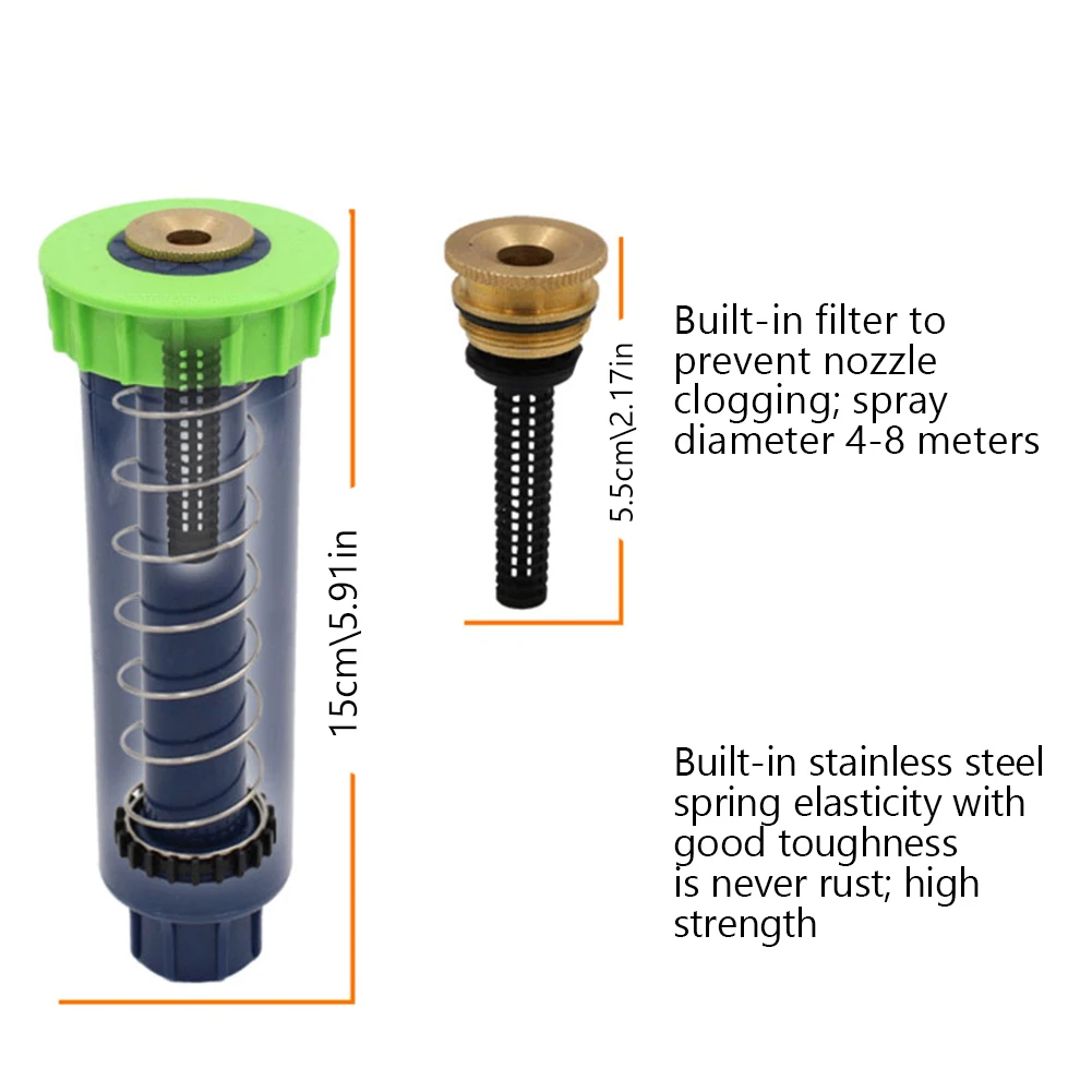 Автоматическая Вода подземный выдвижной лужайка разбрызгиватель 90/180/360