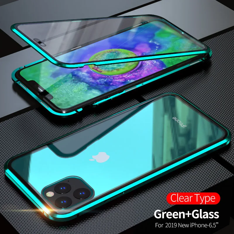 Двухстороннее стекло для IPhone 6 7 8 Plus чехол XS Max XR Магнитный адсорбционный 11 Pro
