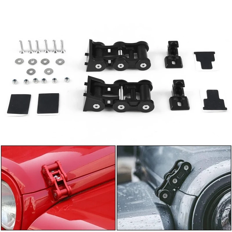 

Дино гоночный 1 пара Алюминий защелка Блокировка защелка капота комплект совместимый для 2007-2017 Jeep Wrangler JK по низкой цене, черный