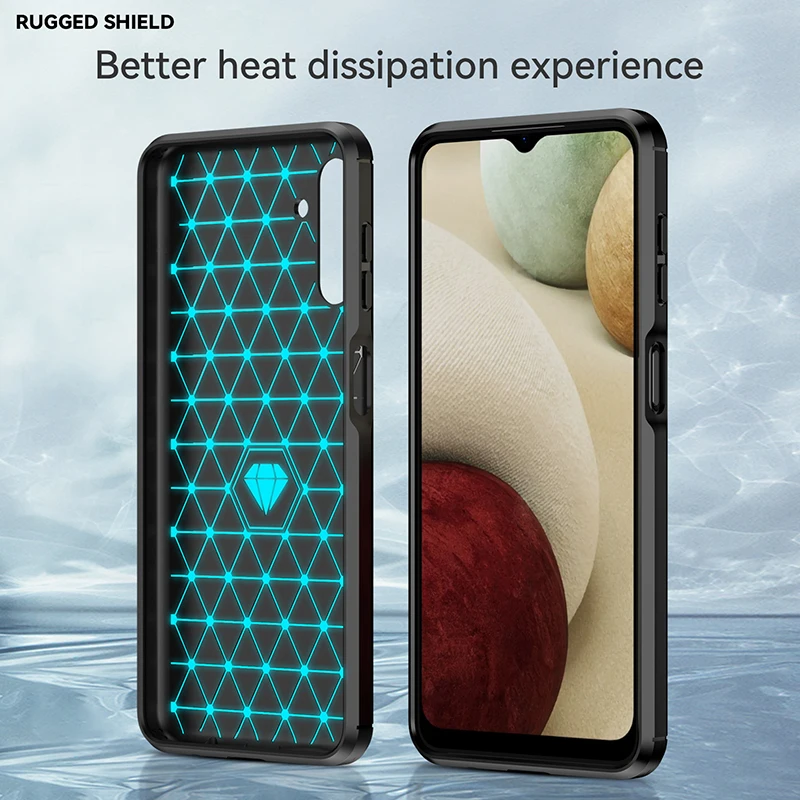 For Samsung Galaxy A13 Case Cover For Samsung Galaxy A13 A12 A03S A22 A52 Shell Soft Carbon Fiber Phone Bumper For Samsung A13