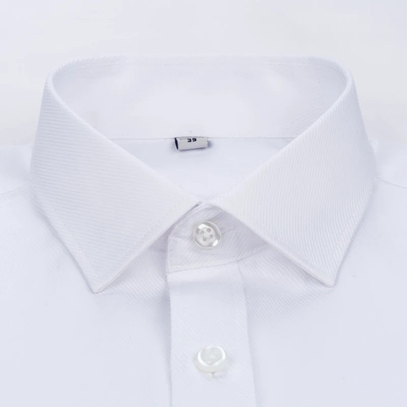 

Cotton men 's dress shirts checked solid formal social shirt long sleeve square collar Male clothing Regular Fit office