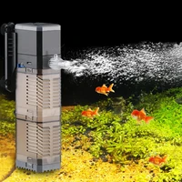 sunsun 4 in 1 internal aquarium filter oxygen air pump wave maker submersible water circulation pump for fish tank sponge filter