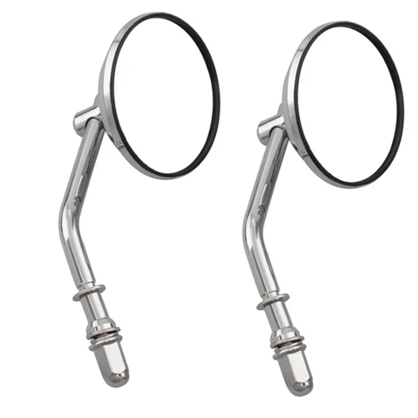 

8 мм хром мотоцикл зеркало коротких 3 дюймов круглый Зеркало заднего вида для Dyna Bobber Chopper Old School 1982-2018