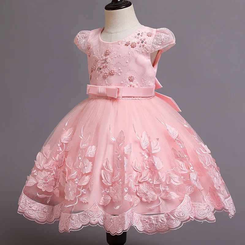 

Летнее платье для девочек-подростков без рукавов с цветами, маленькое платье принцессы, сетчатая детская одежда для девочек, платья для дет...