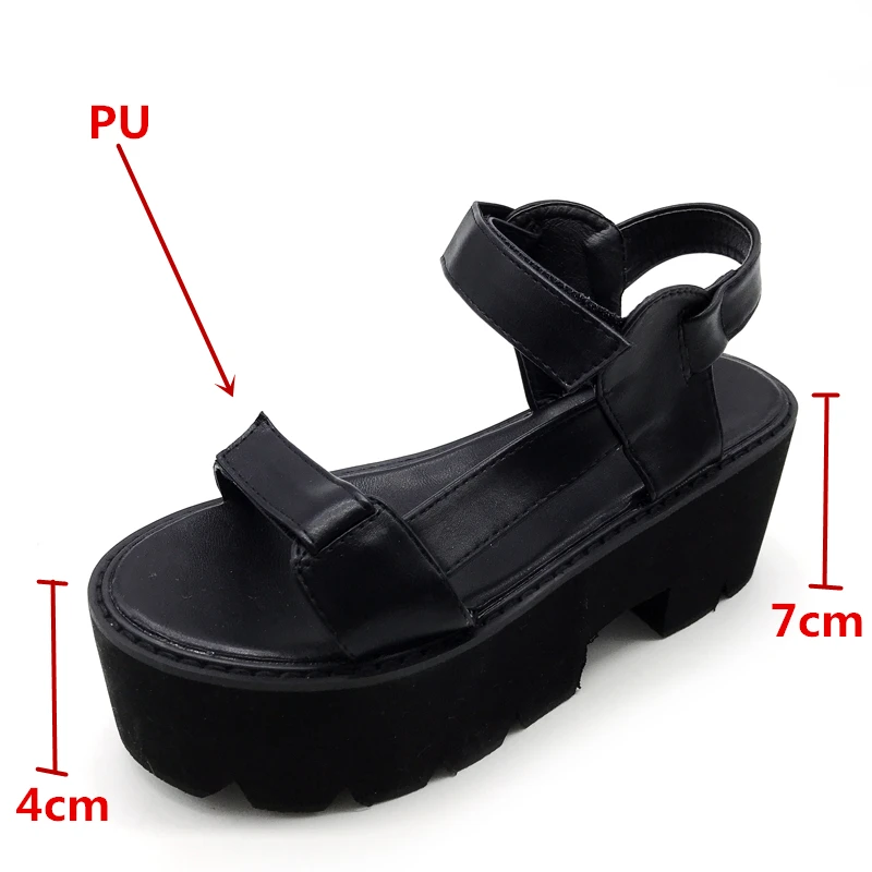

GXCMHBWJ Summer Gladiator Platform Women Sandals Fashion Thick Bottom Peep Toe Woman Shoes Black Outdoor Casual Lady Sandals