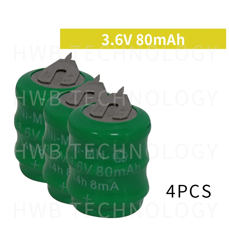 4 шт./лот Оригинальный Новый KX 3 6 В 80 мАч Ni MH перезаряжаемый кнопочный аккумулятор