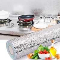 multi kitchen oil proof waterproof stickers aluminum foil stove cabinet cupboard self adhesive wall sticker diy wallpaper