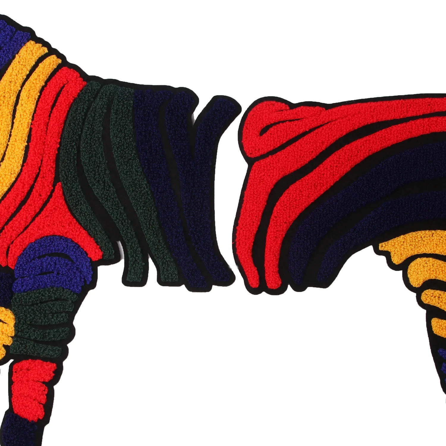 Вышивка синели нашивки с лошадьми для курток полотенце Зебра значки аппликации