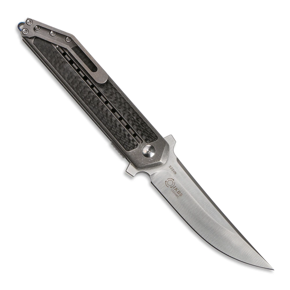 Begg Steelcraft Флиппер складной нож CF титановая ручка Открытый охотничий нож Походный инструмент альпинистский нож для фруктов