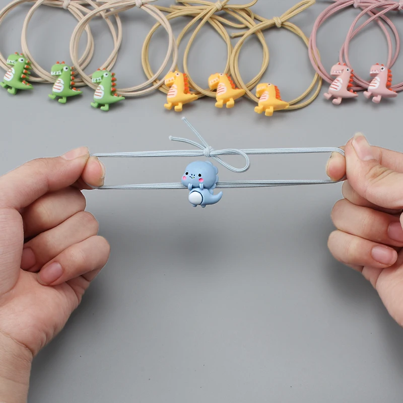 Детские резинки для волос с милыми животными 3 шт. эластичная резинка динозавром