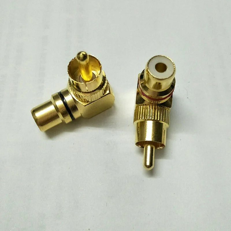 Полезный прямоугольный адаптер RCA штекер гнездо соединительное соединение 90