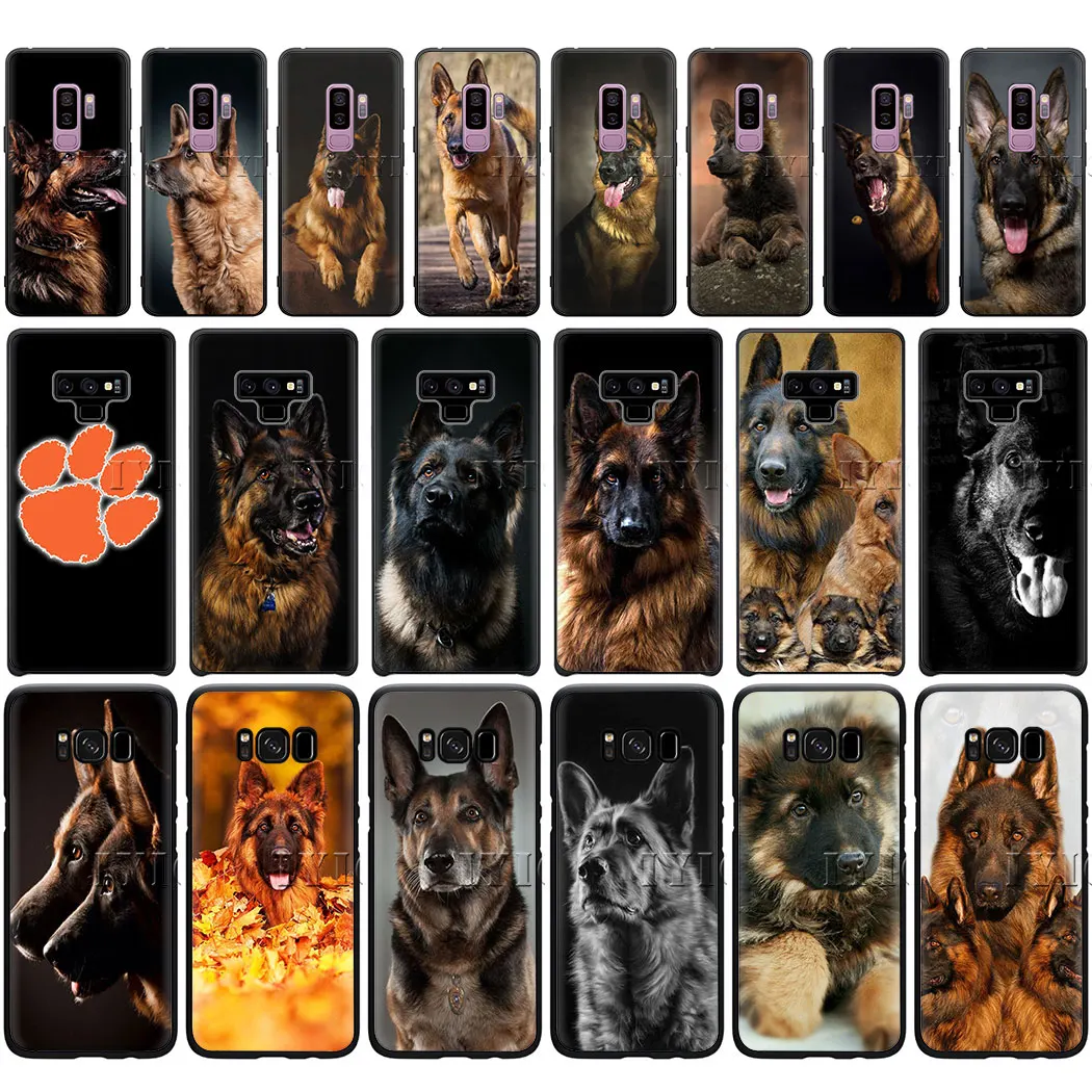 Немецкой овчарки Мягкий силиконовый чехол для телефона samsung A6 плюс A3 A5 A7 A8 A9 J6 A2 J4