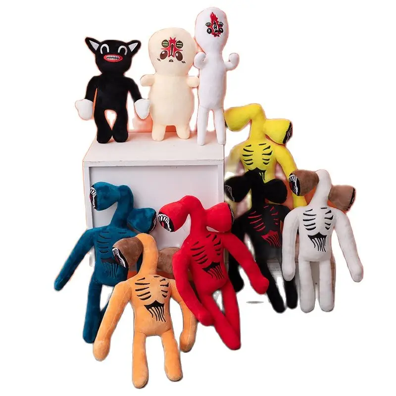 

40cm Siren Head Plush Toy White Black Sirenhead Stuffed Doll Horror Character Figures Peluches Toys for Children Birthday Gift