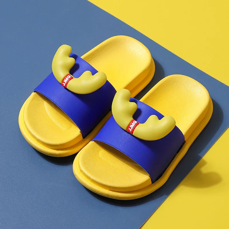 

Children's Slippers Summer Boys Indoor Cartoon Household Parent Child Bathroom Girls Baby Non-Slip Soft Bottom Flat Heels Shoes