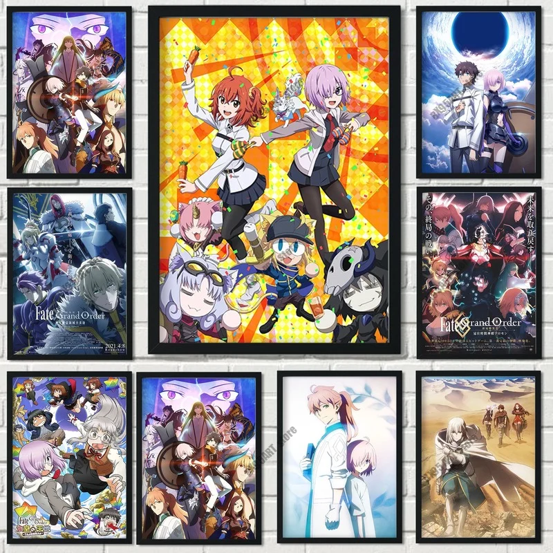 

Картина на холсте с японским аниме Fate/Grand Wall художественные плакаты и принты, декор для детской комнаты, картины для спальни, украшение для д...