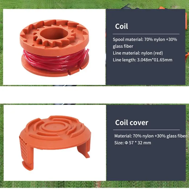 10 шт. газонокосилка Замена Наборы трава мотокосу катушка линия Кепки крышка с