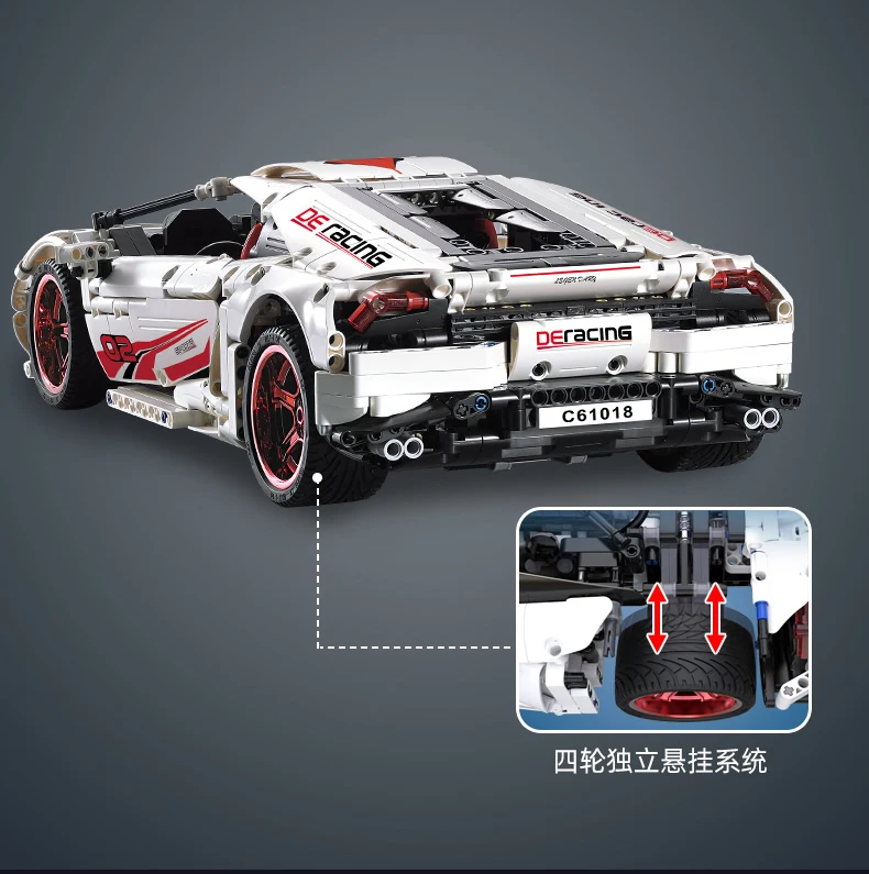 CADA RC LP610 Супер гоночный автомобиль кирпичи совместимые техника MOC Модели Строительные блоки дистанционное управление гоночный автомобиль игрушки для детей