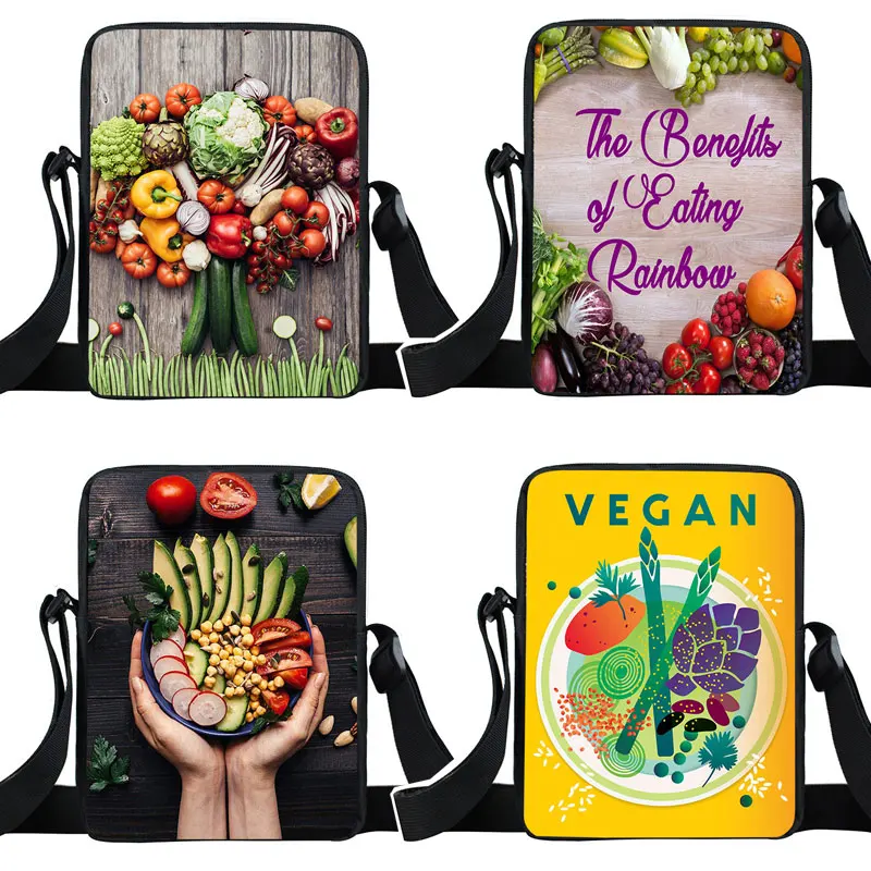 Маленькая сумка мессенджер для девушек саквояж на плечо из веганских овощей и