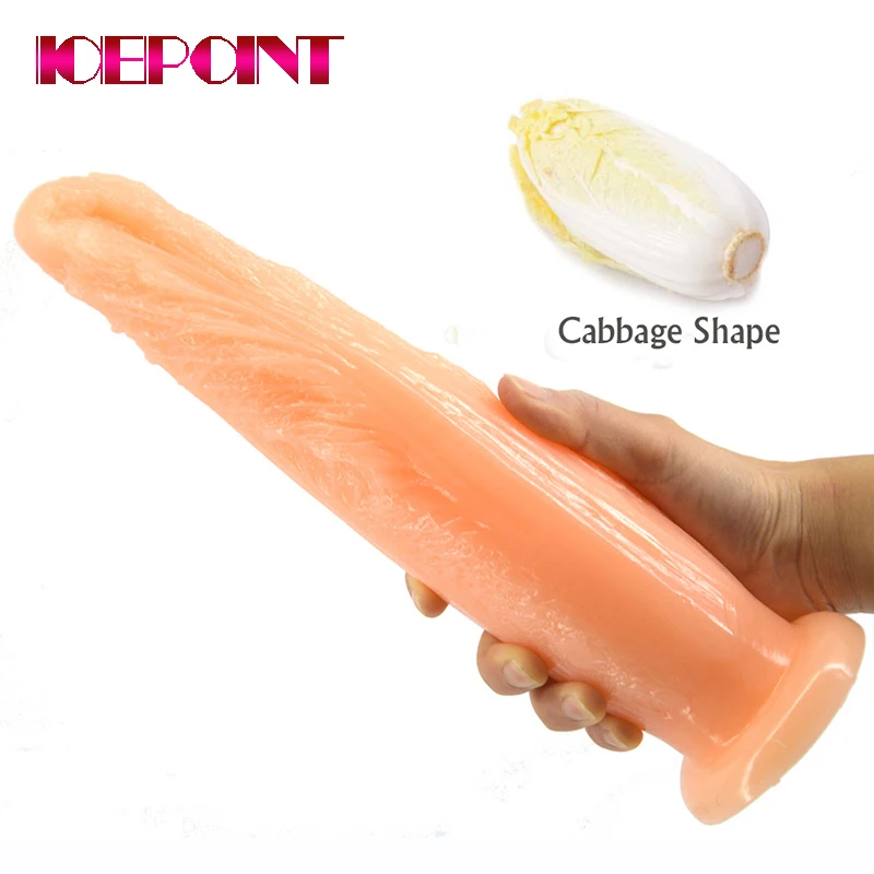 Анальный фаллоимитатор ICEPOINT с присоской китайский дизайн капусты большая