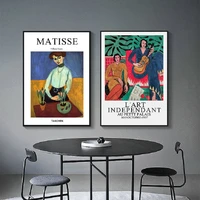 nordic matisse retro posters and prints abstract figure portrait wall artwork canvas paintings pictures living room home decor