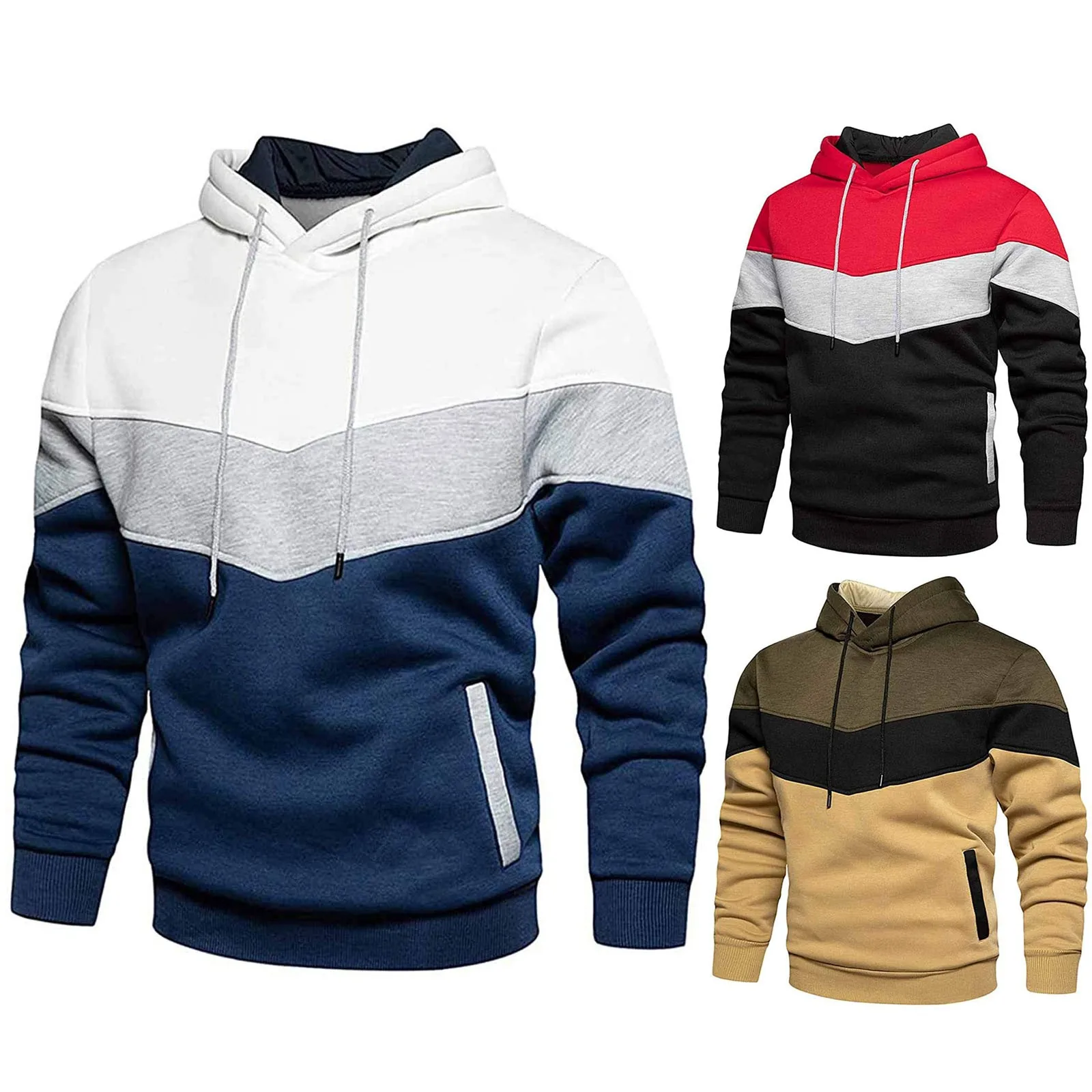 

Women's Autumn Winter Hoodie Sweatshirt Pullover Tops Long Sleeved Comfortable Fashion Casual Pullover Stitching Sweater 2021