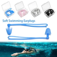 soft swimming earplugs case protective prevent water protection ear plug waterproof soft silicone swim dive supplies