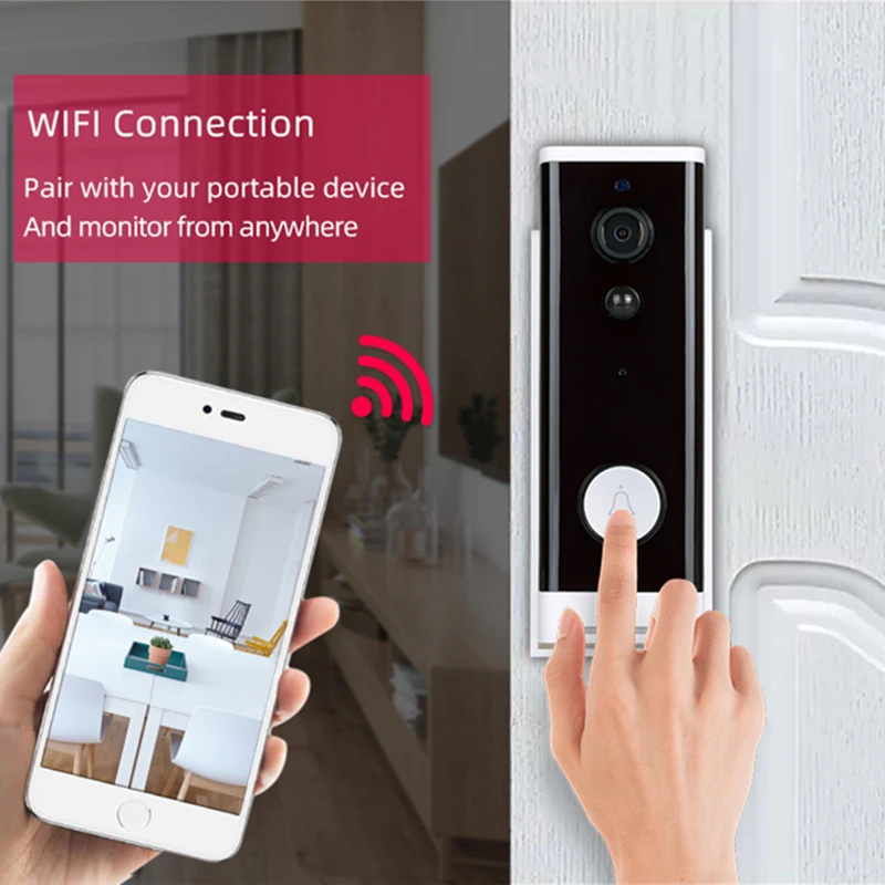 Умный дверной звонок Wi-Fi камера с функцией ночного видения | Автомобили и