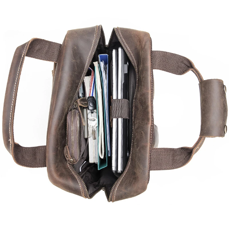 Мужской вместительный рюкзак из натуральной кожи винтажный деловой ручной