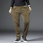2020 мужские вельветовые повседневные эластичные брюки, классические серые узкие прямые брюки, мужские брендовые свободные осенне-зимние брюки